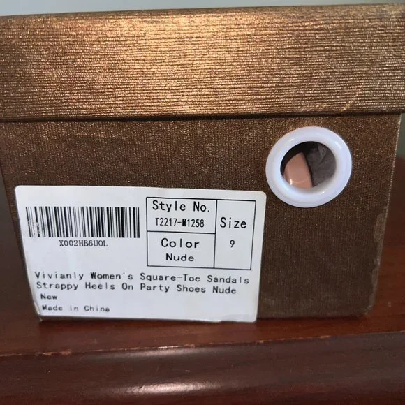 Women's Thong Heels Sandals Square Open Toe Strappy Heeled Sandal Slip - Picture 11 of 11